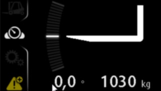 The load weight indicator shows the driver the current load weight Linde Load Weight Indicator