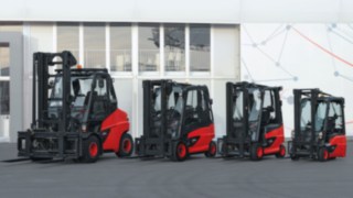 Linde Material Handling electric forklift trucks with compact axle drive
