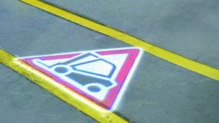 TruckSpot sign on the floor