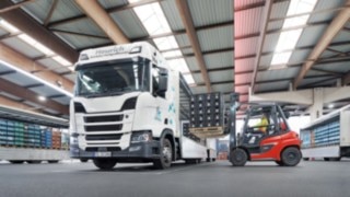 Linde H35 – H50 forklift truck in a warehouse