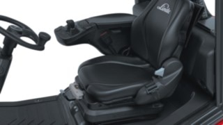 The Linde H20 – H25 forklift trucks offer ideal seating comfort.
