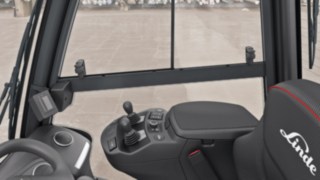 Driver’s cab of the new forklift truck