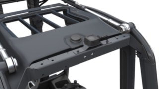 The Linde Speed Assist system automatically adjusts the speed of the truck Linde Speed Assist sensor