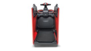 Full-suspension operator's platform of the T20 - T25 FP from Linde Material Handling The full-suspension platform of the T20 - T25 FP from Linde Material Handling reduces the workload for the driver.