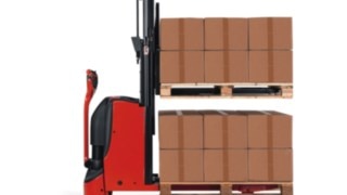 LInde Pedestrian Double Stacker D06 D08 with a load capacity of 600 kg to 800 kg.