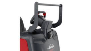 Close-up of an order picker with accessory holder