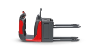 The N16 Li order picker from Linde Material Handling adjusts the position of the fork to the height of the load.