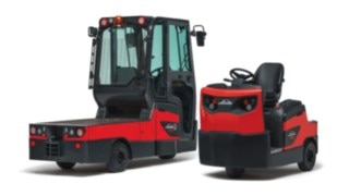 The Linde Material Handling P60 – P80 rider-seated tow tractors and W08 platform trucks 