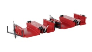 Loading frame of a tugger train