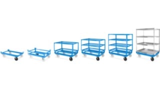 Trolleys in many designs for a wide variety of loads