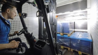 LED worklights in use on a truck LED worklights in use on a truck