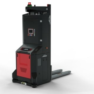 An I-MATIC CF high-lift truck from Linde Material Handling, suitable for use in cold storage.