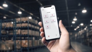 Smartphone view of the Linde Warehouse Manager