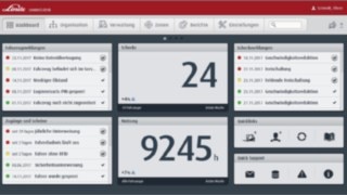 The dashboard of the connect:desk fleet management software from Linde Material Handling is the communication hub of the program.