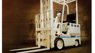 Forklift from the 1970s produced by Baker, which was taken over by Linde Material Handling in 1977