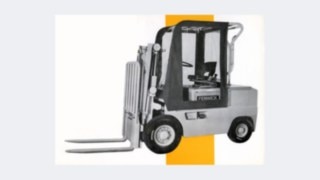 Older forklift model from Fenwick Older forklift model from Fenwick, which was bought by Linde Material Handling in 1984