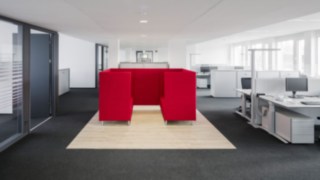 renovated office space at Linde Material Handling