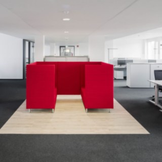 renovated office space at Linde Material Handling