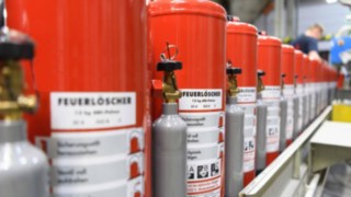 Fire extinguishers at the fire protection expert FLN Neuruppin