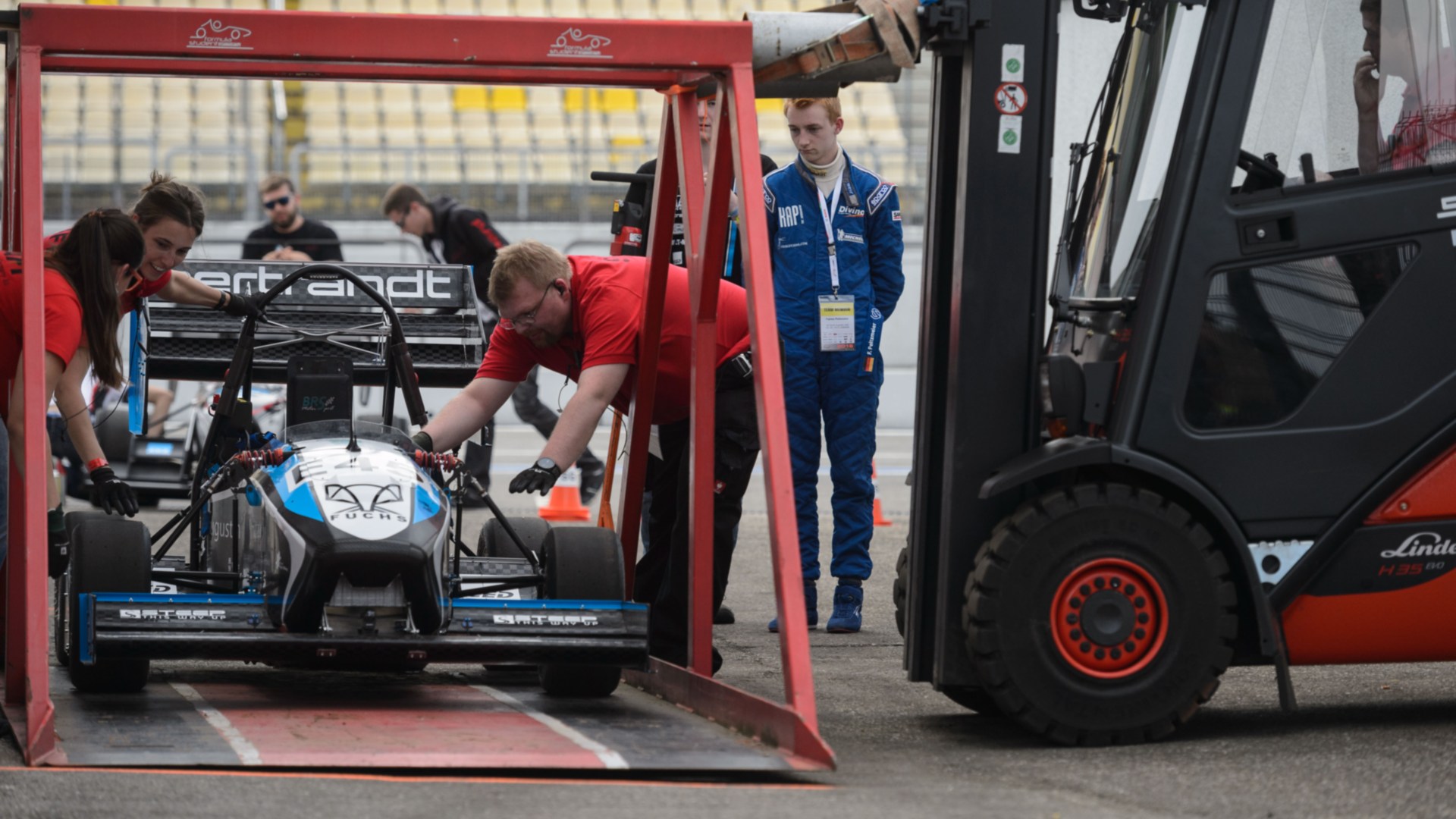 In use on the race track
