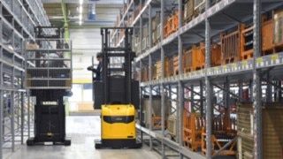 Linde reach trucks and order pickers at Heidelberger Druckmaschinen