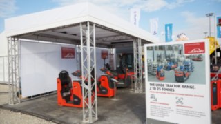 Linde Material Handling's booth at the Inter Airport 2017