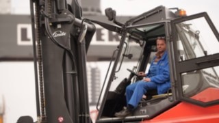 Gerd Prief put the E160 electric forklift truck through its paces