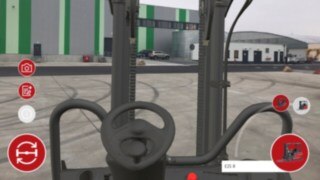 The Virtual Showroom app from Linde Material Handling enables customers to test out the view from the operator’s workstation, both past the mast and on all sides.