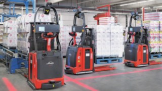 Five Linde L-MATIC pallet stackers were implemented