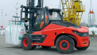 Linde heavy diesel forklifts HT100Ds to HT180Ds with load capacity range of 10 to 18 tonnes