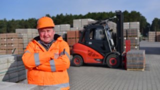 This forklift truck can be driven by people with physical disabilities and those without.