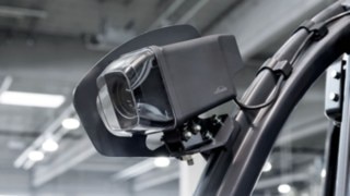 Linde TruckSpot™ from Linde Material Handling The Linde TruckSpot™ from Linde Material Handling uses a warning symbol to warn of approaching trucks.