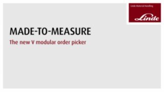 A wealth of variants and equipment options mean that the V high racking order picker from Linde can be optimally designed according to the individual requirements. Video showing the benefits and functions of the V modular high racking order picker from Linde.