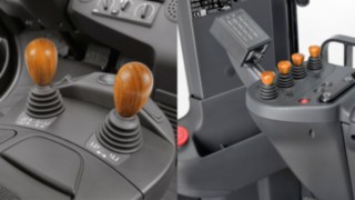 Wooden joysticks for Linde forklifts