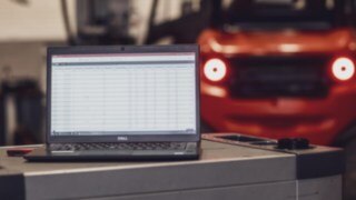 A laptop screen.