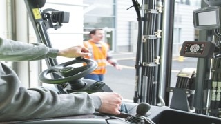 The Linde Safety Guard inside a forklift truck